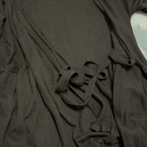 Black Open Cardigan with 3/4 Sleeves - Picture 3 of 3